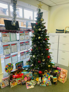 Toy donation tree
