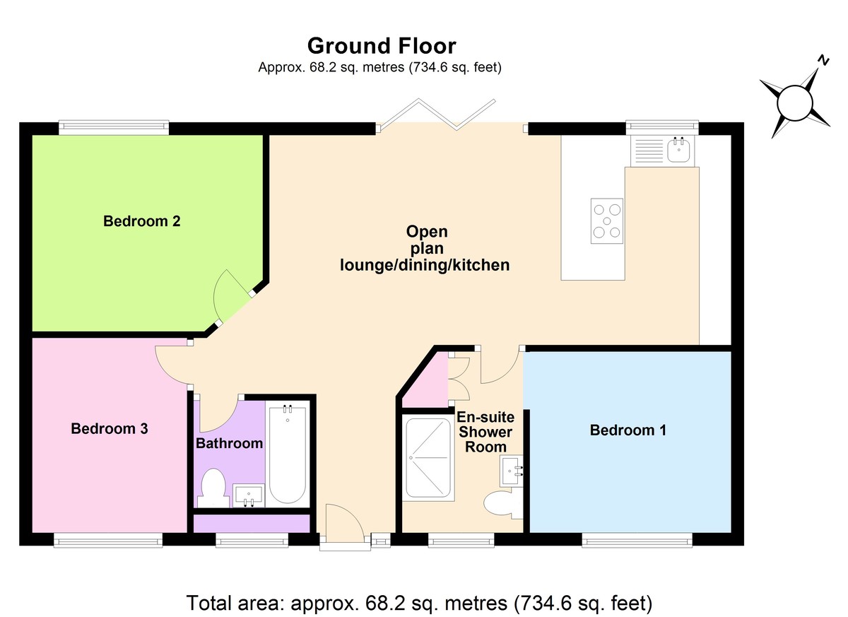 3 bedroom property for sale in Braid Court, Wellingborough, NN8 6PF