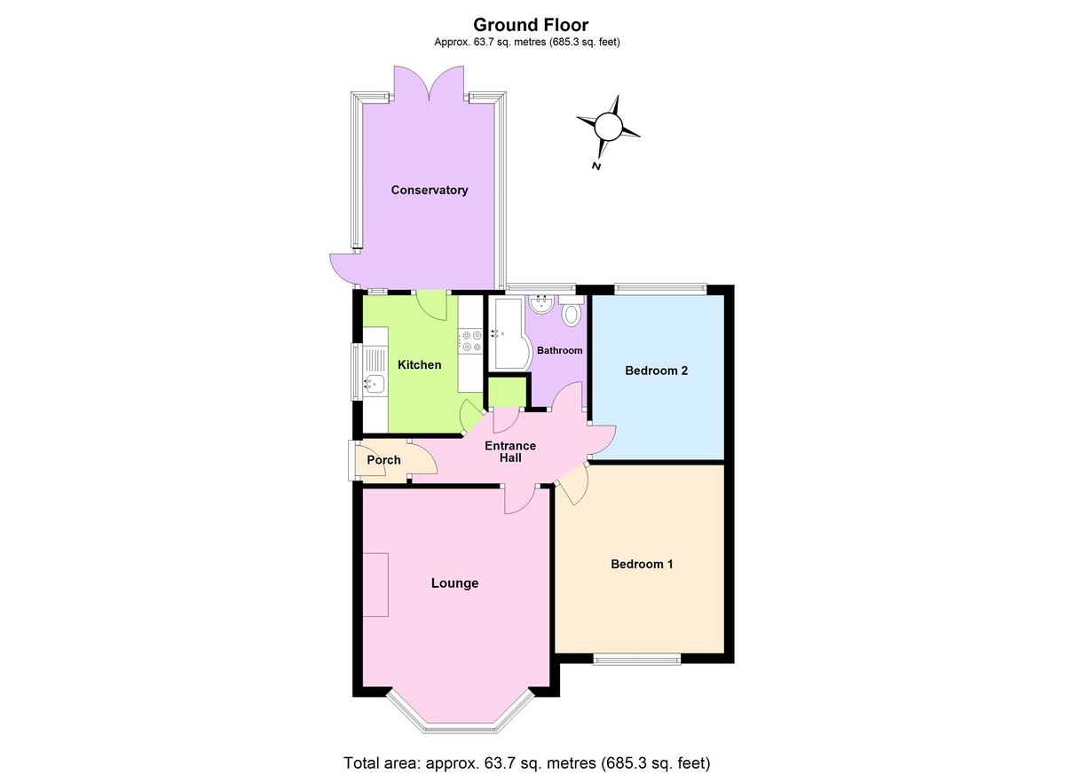2 bedroom property for sale in Pendered Road, Wellingborough, NN8 2LT