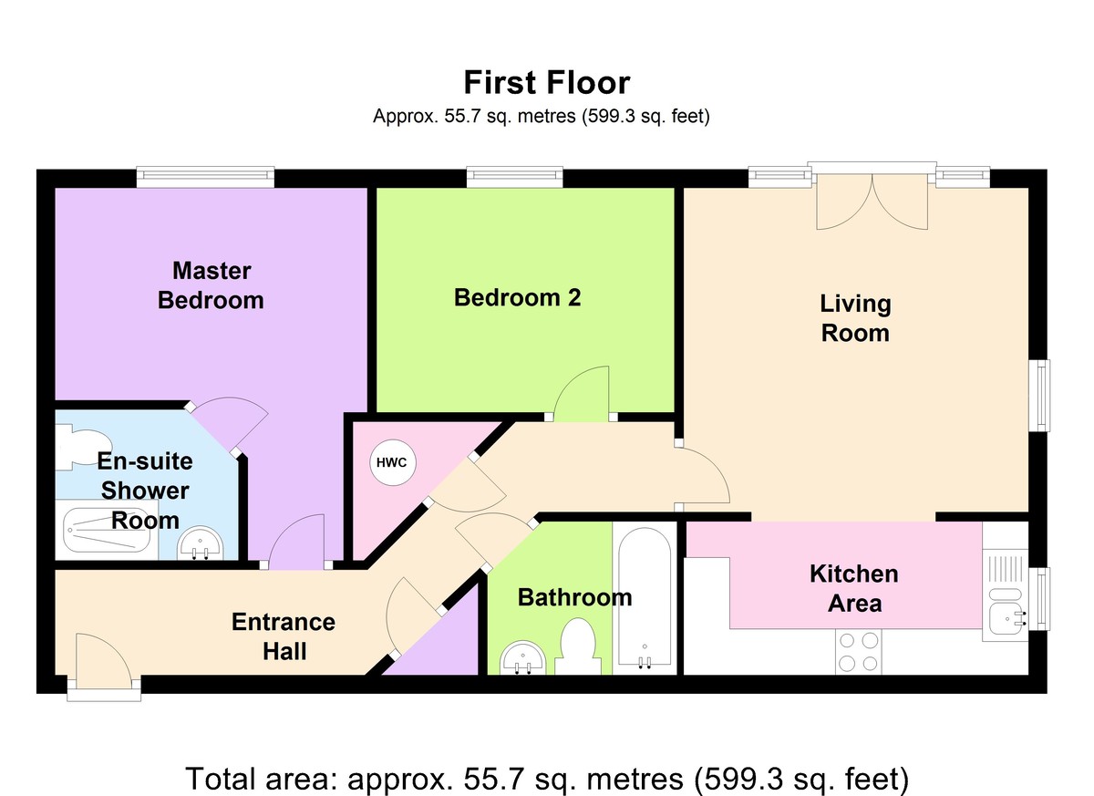 2 bedroom property for sale in Tyne Way, Rushden, NN10 0GY