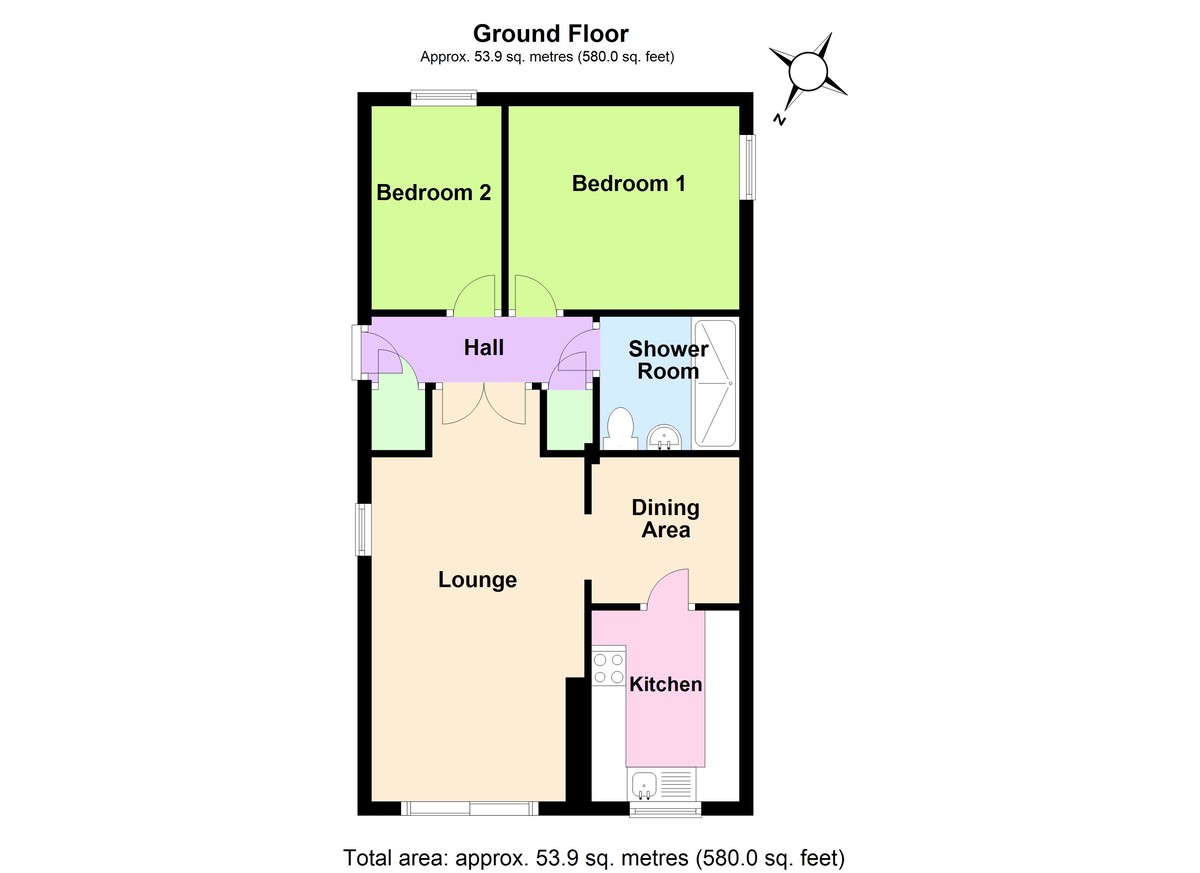 2 bedroom property for sale in Russell Court, Rushden, NN10 0HE