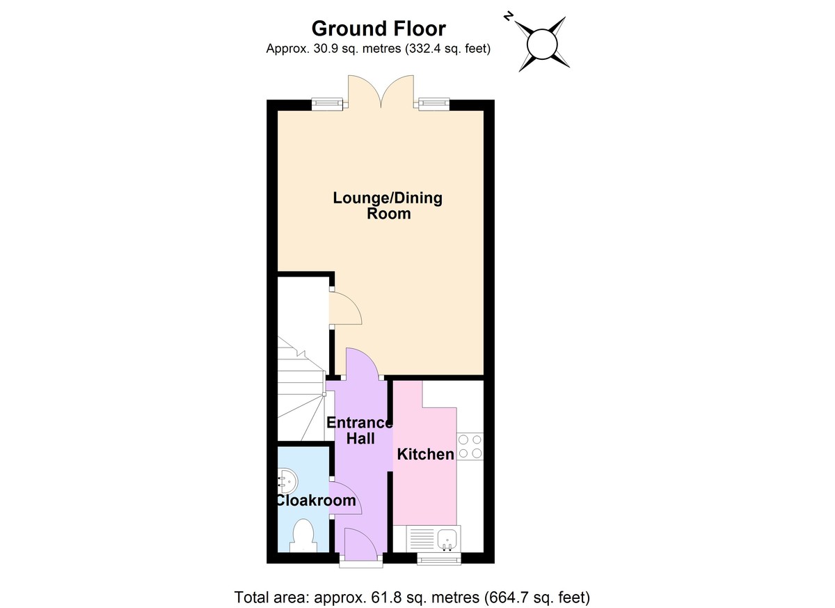 2 bedroom property for sale in Tees Avenue, Rushden, NN10 0GZ